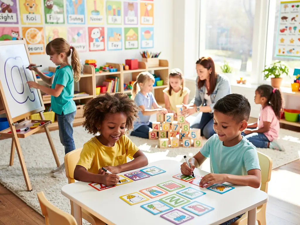 Children preparing for kindergarten